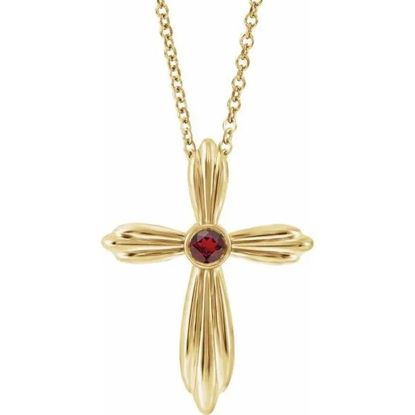 Bezel-Set Cross Necklace James & Williams Jewelers Berwyn, IL