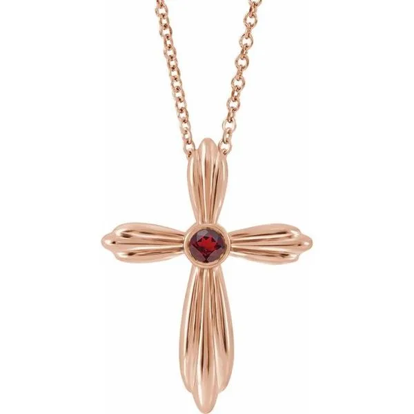 Bezel-Set Cross Necklace Comstock Jewelers Edmonds, WA