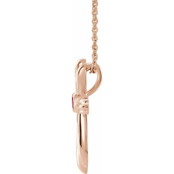Bezel-Set Cross Necklace Image 2 Comstock Jewelers Edmonds, WA