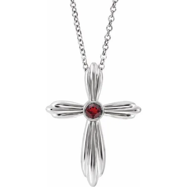 Bezel-Set Cross Necklace James & Williams Jewelers Berwyn, IL