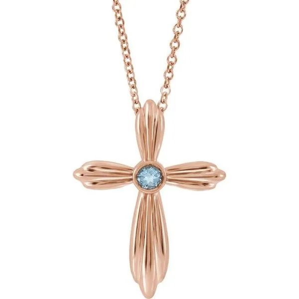 Bezel-Set Cross Necklace J. Meredith Jewelers Delafield, WI