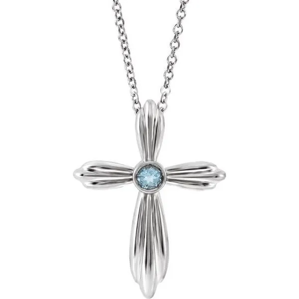 Bezel-Set Cross Necklace Hopman Jewelers Elkhart, IN