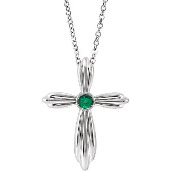 Bezel-Set Cross Necklace Hopman Jewelers Elkhart, IN