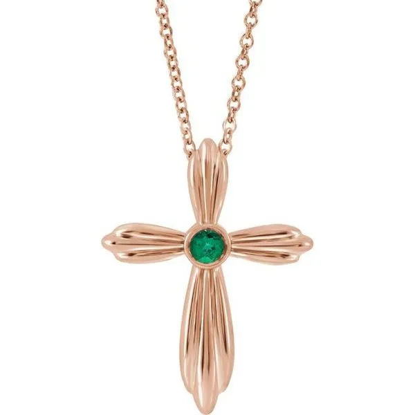 Bezel-Set Cross Necklace Hopman Jewelers Elkhart, IN