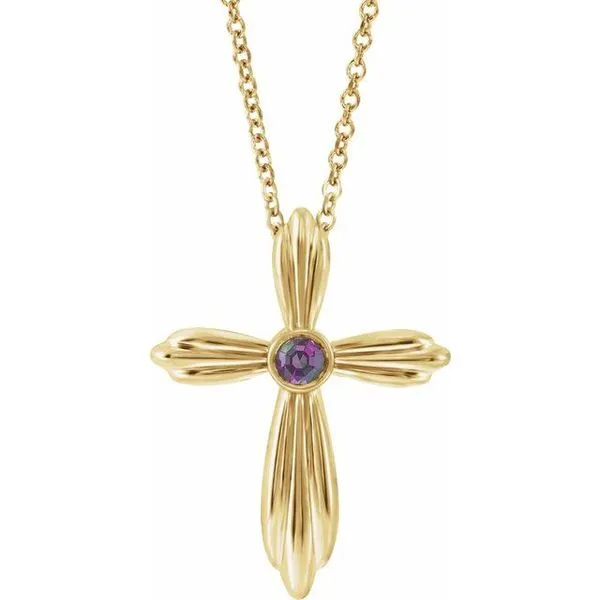 Bezel-Set Cross Necklace Hopman Jewelers Elkhart, IN