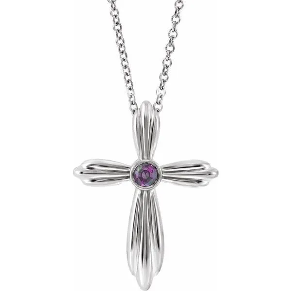 Bezel-Set Cross Necklace Linwood Custom Jewelers Linwood, NJ