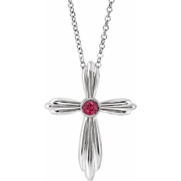 Bezel-Set Cross Necklace Hopman Jewelers Elkhart, IN