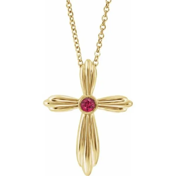 Bezel-Set Cross Necklace Hopman Jewelers Elkhart, IN