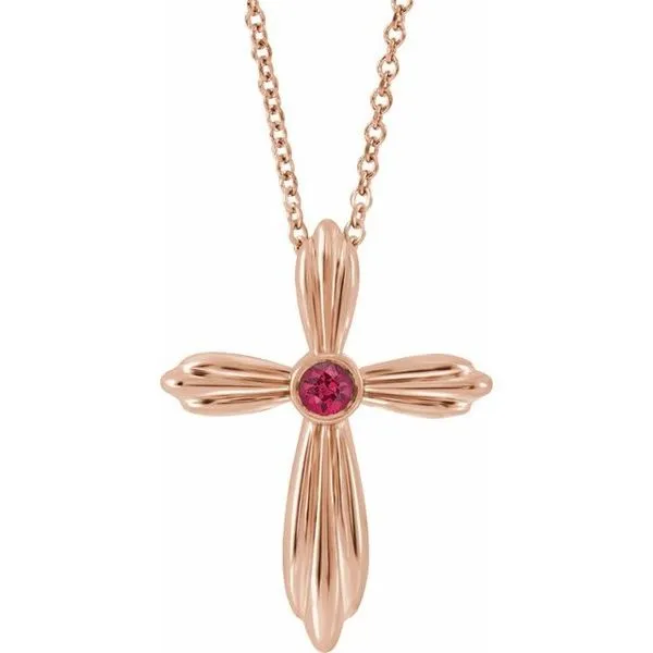 Bezel-Set Cross Necklace Hopman Jewelers Elkhart, IN