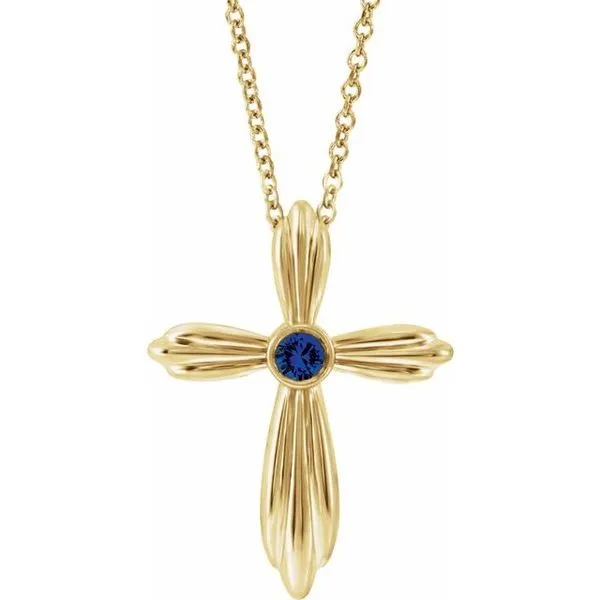 Bezel-Set Cross Necklace J. Meredith Jewelers Delafield, WI