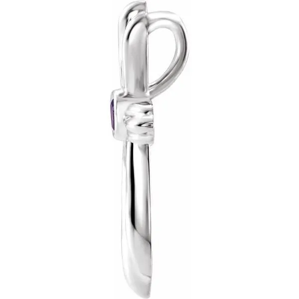 Bezel-Set Cross Pendant Image 2 Rick's Jewelers California, MD