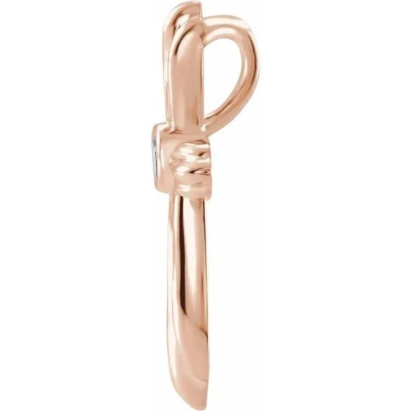 Bezel-Set Cross Pendant Image 2 Cherry Street Jewelers Tulsa, OK