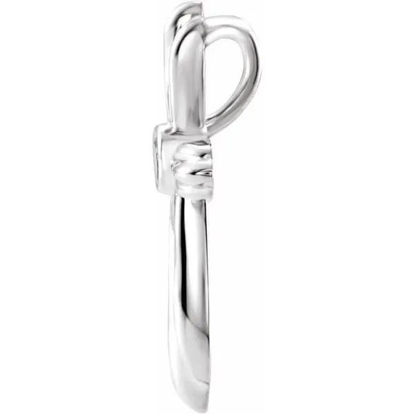 Bezel-Set Cross Pendant Image 2 Arnold's Jewelry and Gifts Logansport, IN