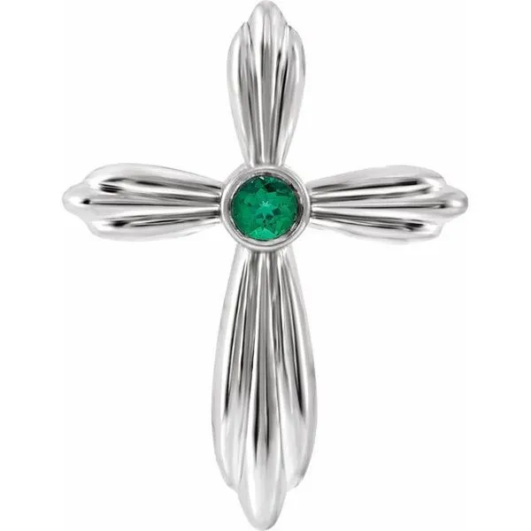 Bezel-Set Cross Pendant D'Errico Jewelry Scarsdale, NY