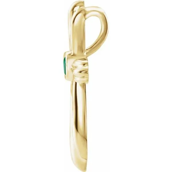 Bezel-Set Cross Pendant Image 2 Hopman Jewelers Elkhart, IN