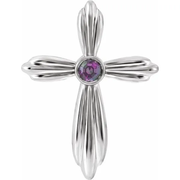 Bezel-Set Cross Pendant J. Meredith Jewelers Delafield, WI