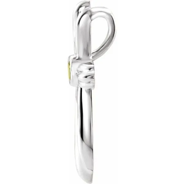 Bezel-Set Cross Pendant Image 2 Rasmussen Jewelers Spanish Fork, UT