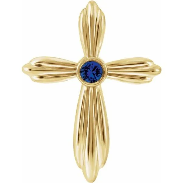 Bezel-Set Cross Pendant Hopman Jewelers Elkhart, IN