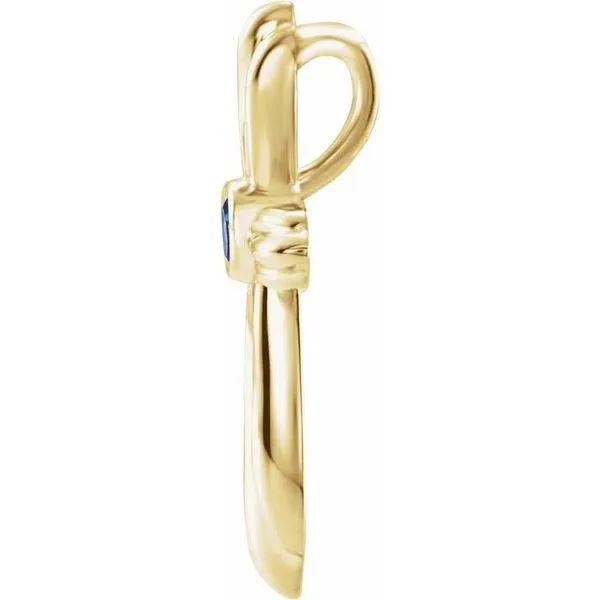 Bezel-Set Cross Pendant Image 2 Rasmussen Jewelers Spanish Fork, UT