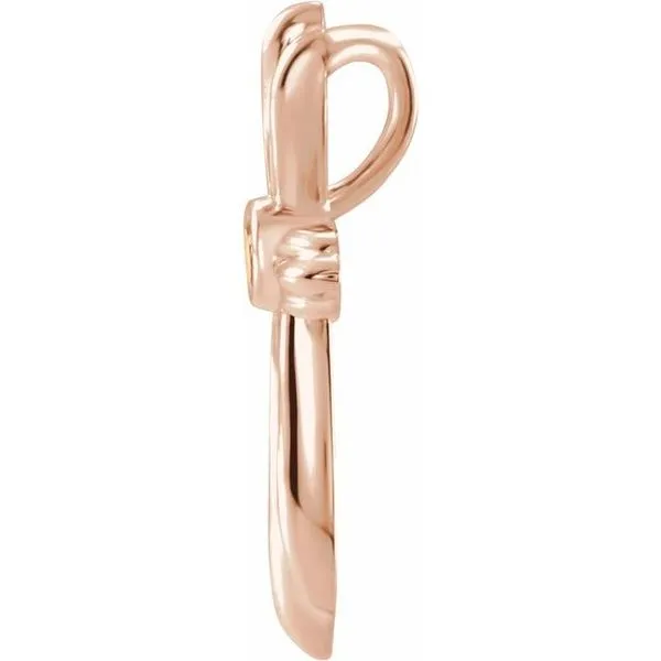 Bezel-Set Cross Pendant Image 2 J. Meredith Jewelers Delafield, WI