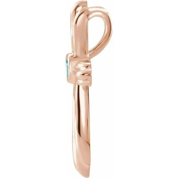 Bezel-Set Cross Pendant Image 2 Hopman Jewelers Elkhart, IN