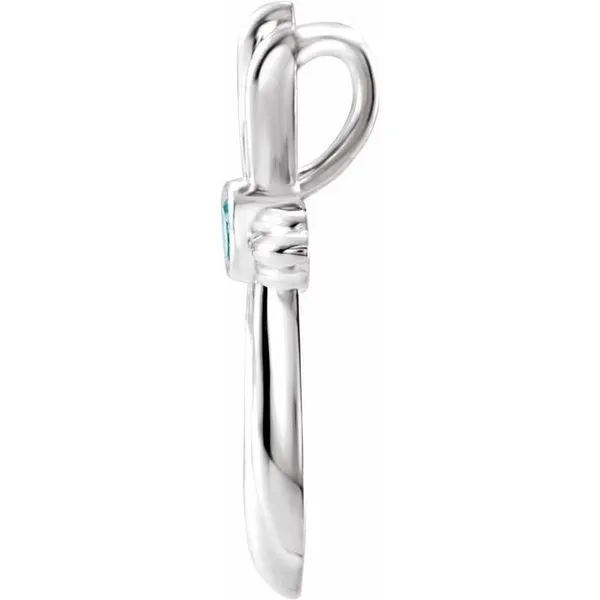 Bezel-Set Cross Pendant Image 2 Hopman Jewelers Elkhart, IN