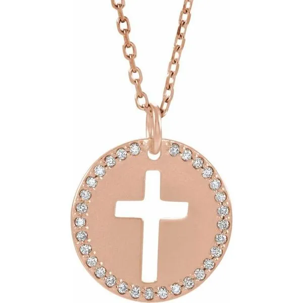 Accented Pierced Cross Necklace Rasmussen Jewelers Spanish Fork, UT