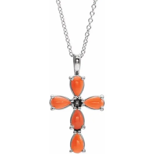 Beaded Cross Necklace Rick's Jewelers California, MD