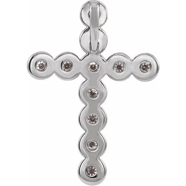 Bezel-Set Cross Pendant Image 3 Rasmussen Jewelers Spanish Fork, UT