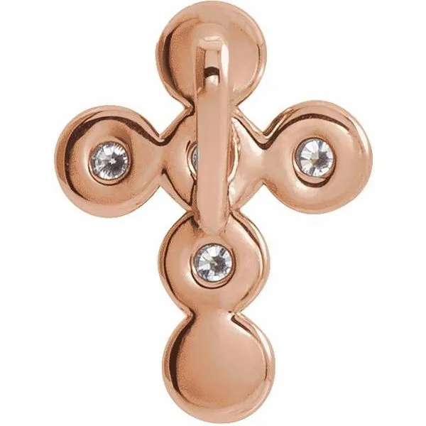 Bezel-Set Cross Pendant Image 3 James & Williams Jewelers Berwyn, IL