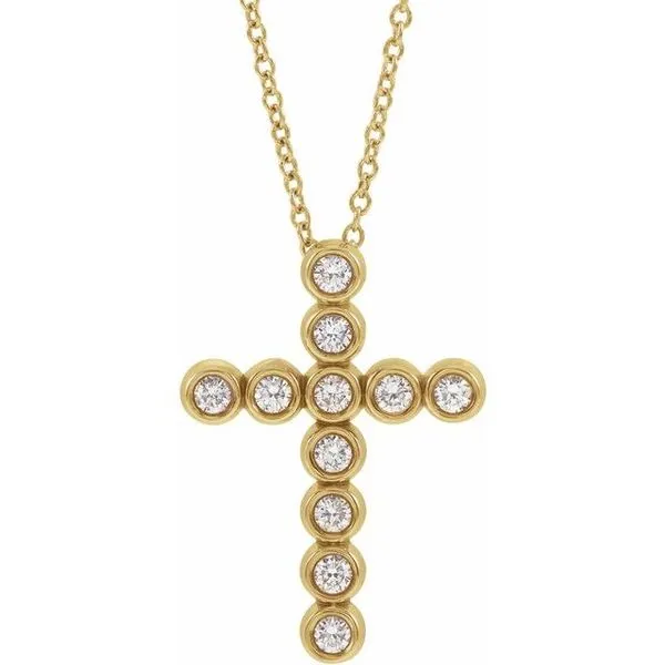 Bezel-Set Cross Necklace Hopman Jewelers Elkhart, IN