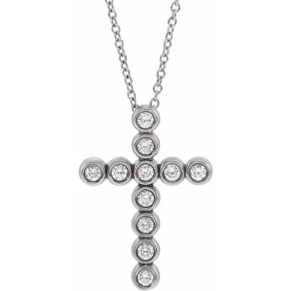 Bezel-Set Cross Necklace Jewelry Design Studio Jensen Beach, FL