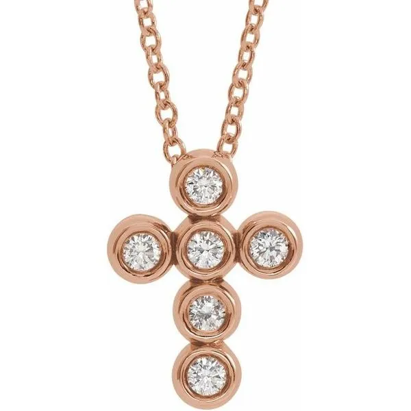 Bezel-Set Cross Necklace Jewelry Design Studio Jensen Beach, FL