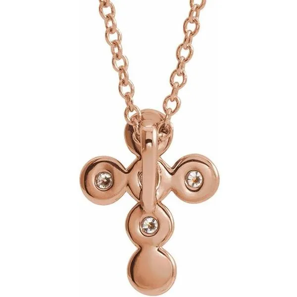 Bezel-Set Cross Necklace Image 3 Hopman Jewelers Elkhart, IN