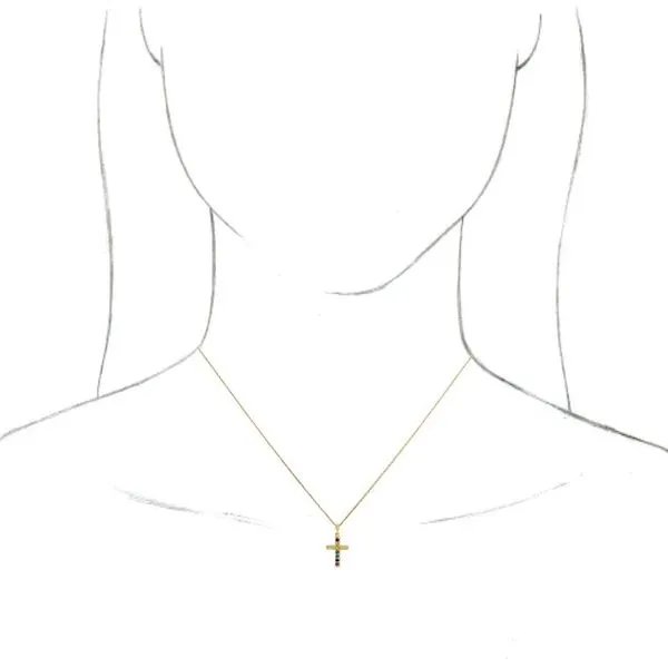 Accented Cross Necklace Image 3 Hopman Jewelers Elkhart, IN
