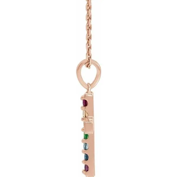 Accented Cross Necklace Image 2 Cherry Street Jewelers Tulsa, OK