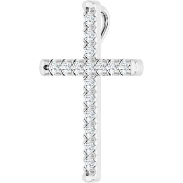 French-Set Cross Pendant Image 2 Hopman Jewelers Elkhart, IN