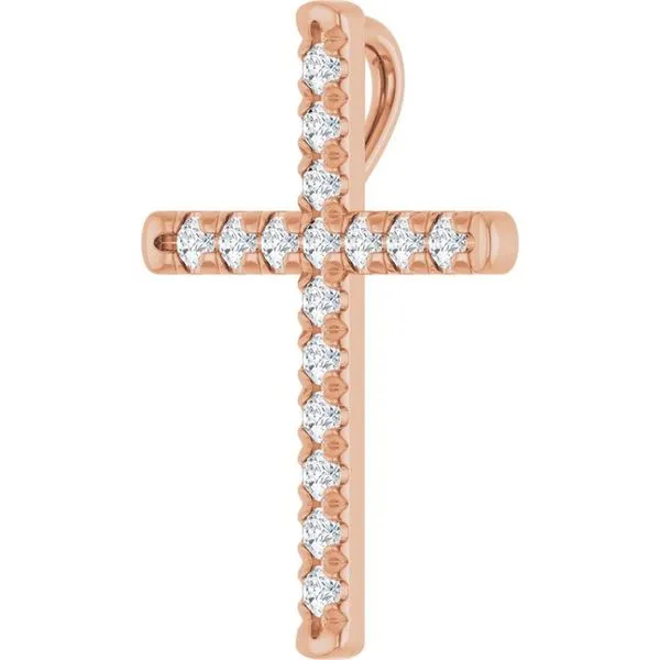 French-Set Cross Pendant Image 3 Hopman Jewelers Elkhart, IN