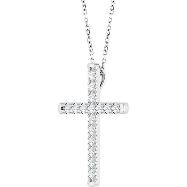 French-Set Cross Necklace Image 2 Jewelry Design Studio Jensen Beach, FL