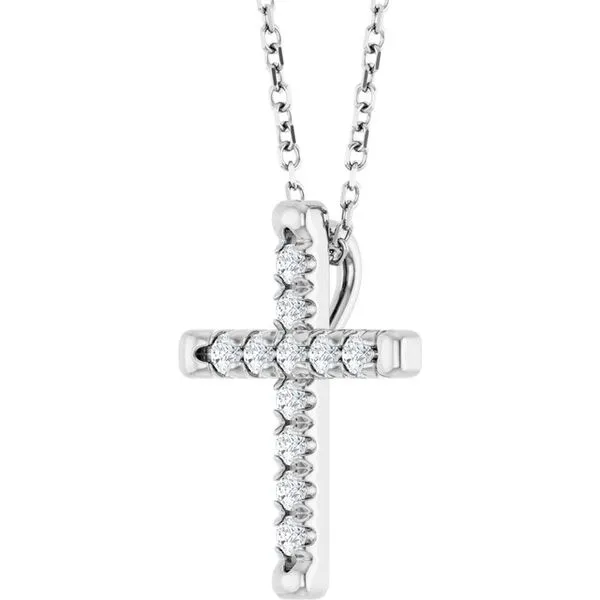 French-Set Cross Necklace Image 2 Hopman Jewelers Elkhart, IN