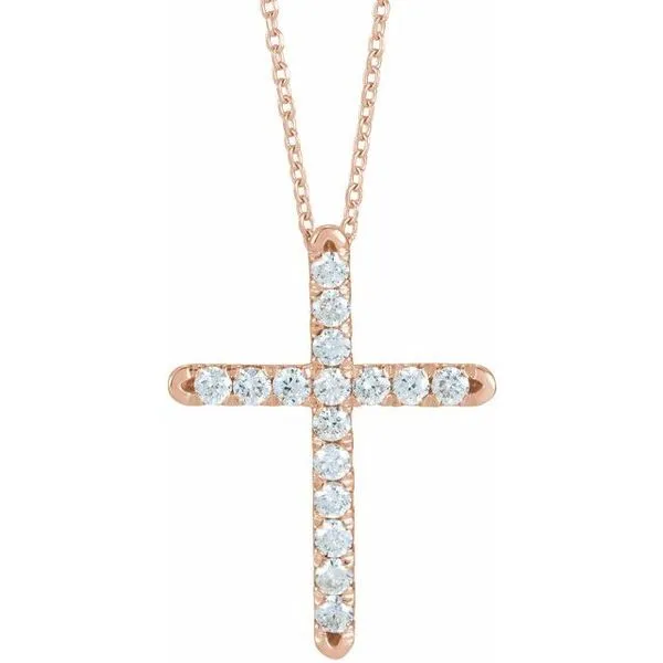 French-Set Cross Necklace Hopman Jewelers Elkhart, IN