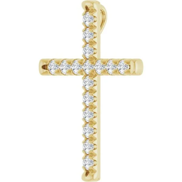 French-Set Cross Pendant Image 2 Hopman Jewelers Elkhart, IN