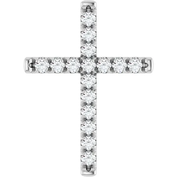 French-Set Cross Pendant J. Meredith Jewelers Delafield, WI