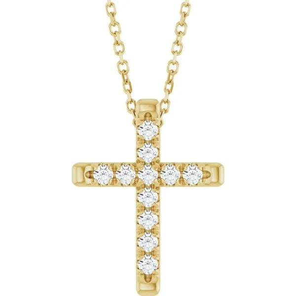 French-Set Cross Necklace Hopman Jewelers Elkhart, IN