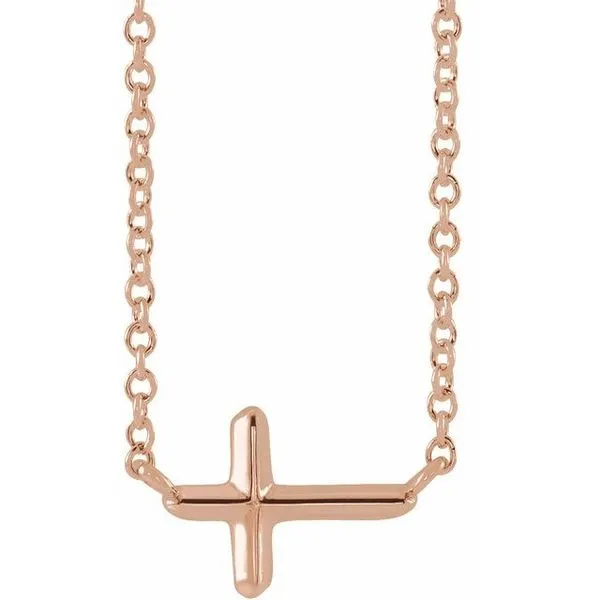 Sideways Cross Necklace Valentine's Fine Jewelry Dallas, PA