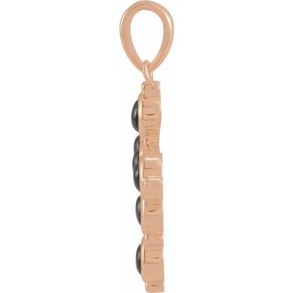 Cabochon Cross Pendant Image 2 Hopman Jewelers Elkhart, IN