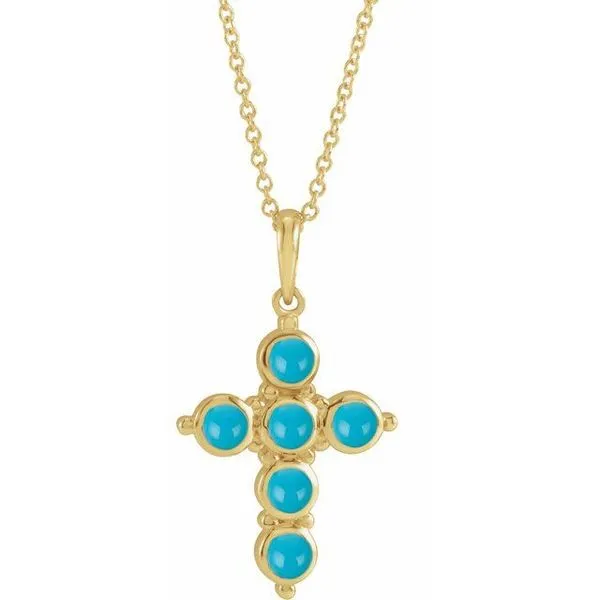 Cabochon Cross Necklace Jewelry Design Studio Jensen Beach, FL