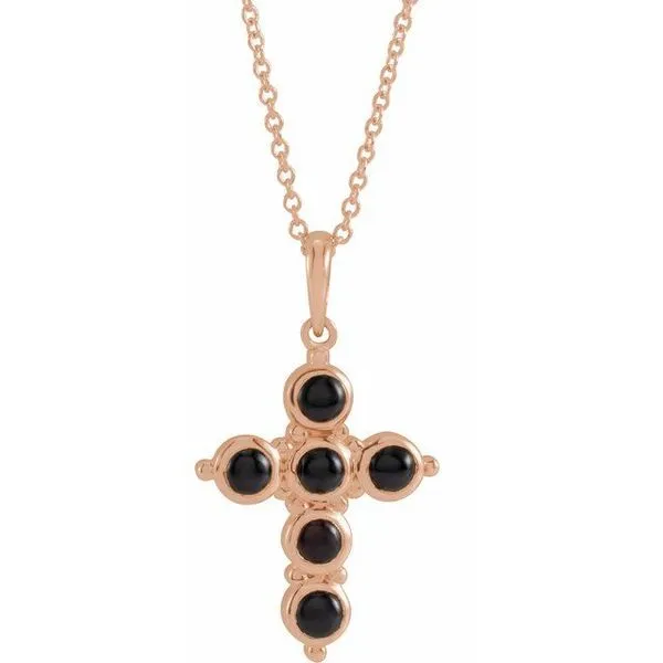 Cabochon Cross Necklace J. Meredith Jewelers Delafield, WI
