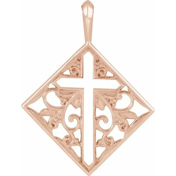 Ornate Pierced Cross Pendant J. Meredith Jewelers Delafield, WI