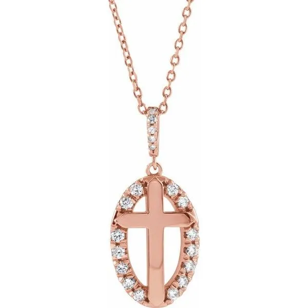 Halo-Style Cross Necklace Jewelry Design Studio Jensen Beach, FL